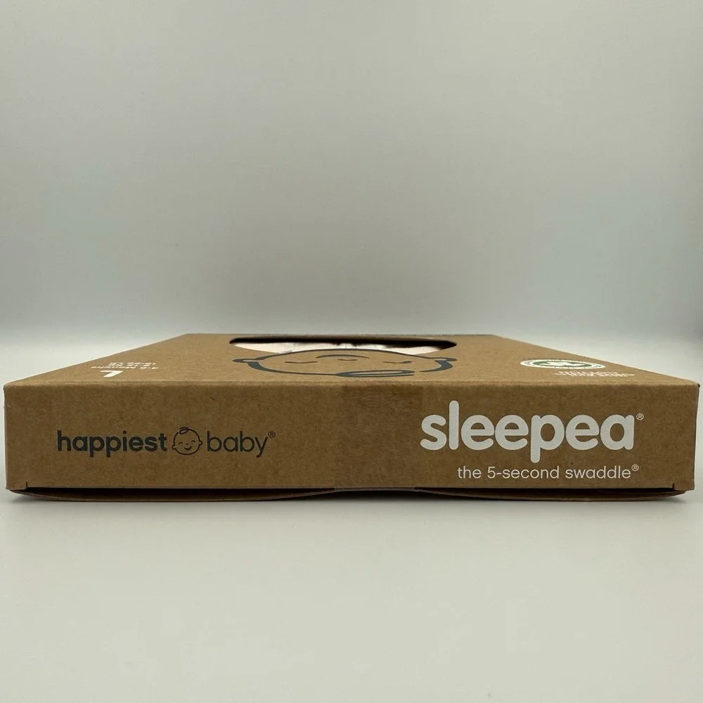 Happiest Baby Sleepea Swaddle Sleep Sack Large 4-6M Pink Organic Cotton NIB
